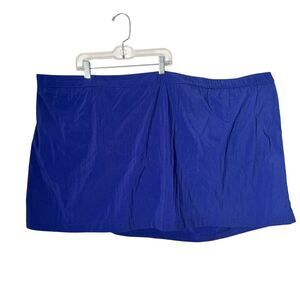 Swimsuits For All Plus Size Swim Skirt 34 36 Blue Side Slit Resort wear NEW